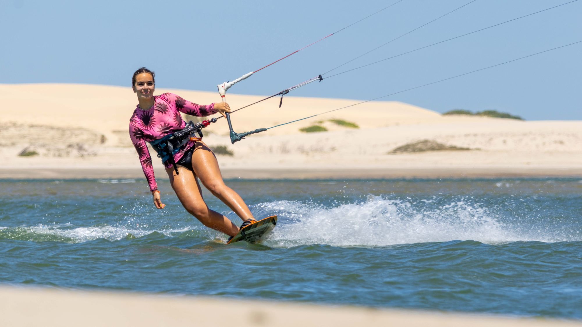 Rideuse sur le plan d'eau de Pontal